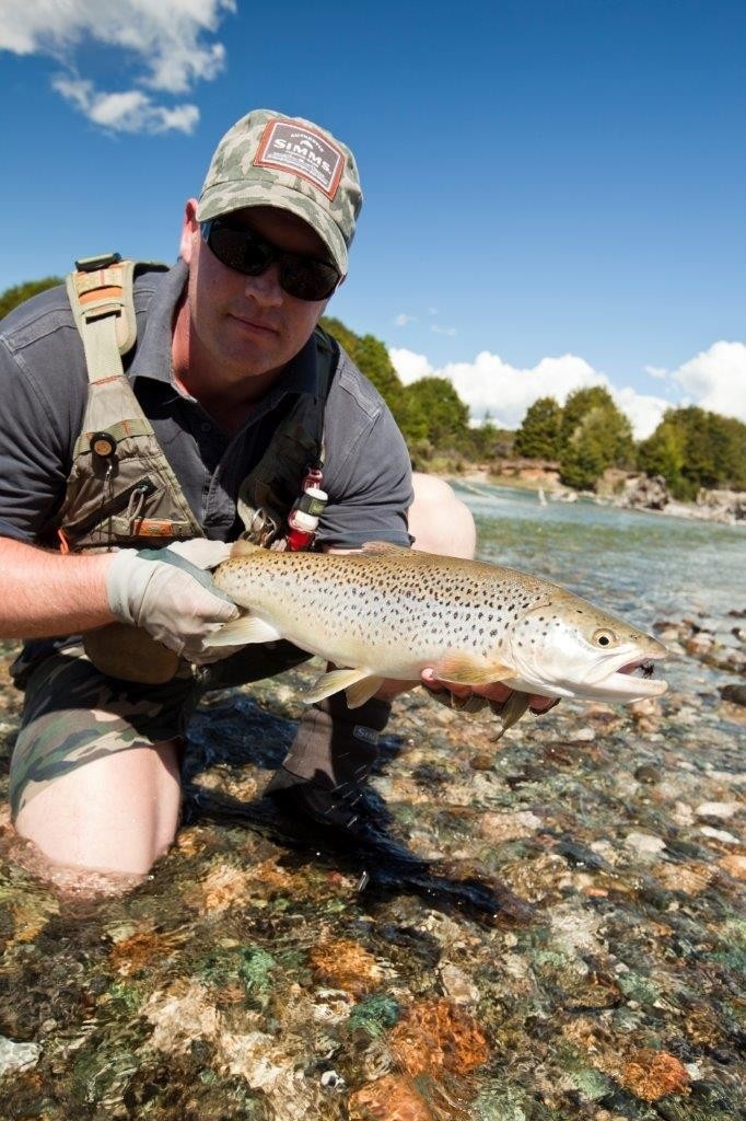 Client with his brown trout