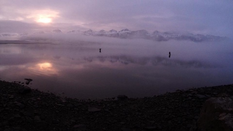 Fishing for Arctic char in amazing weather, Breiddalsa. 19.06.14