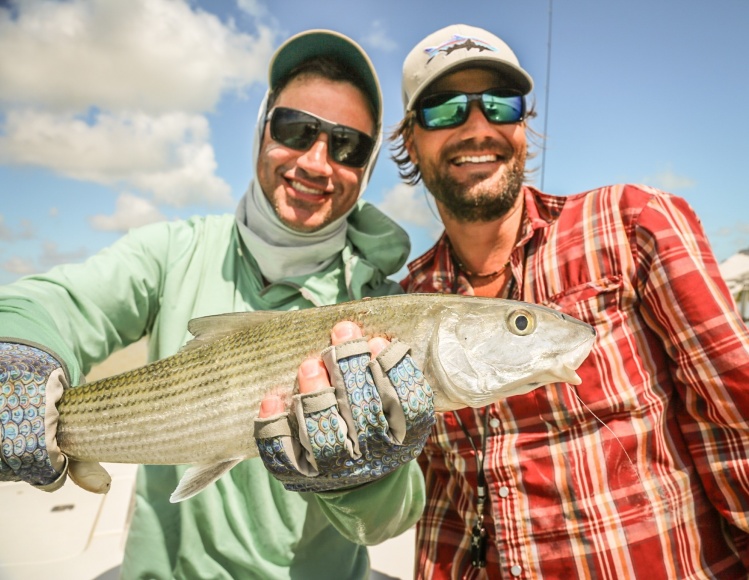 late night king Jimmy Kimmel with one of his first bonefish -Bair's Lodge South Andros Island