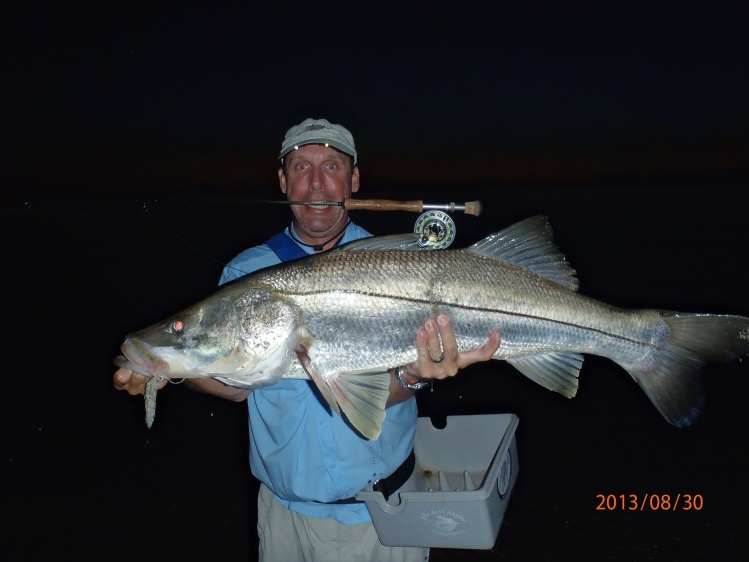 biggest snook from sand to date...summer of 2013..41"..on 7wt