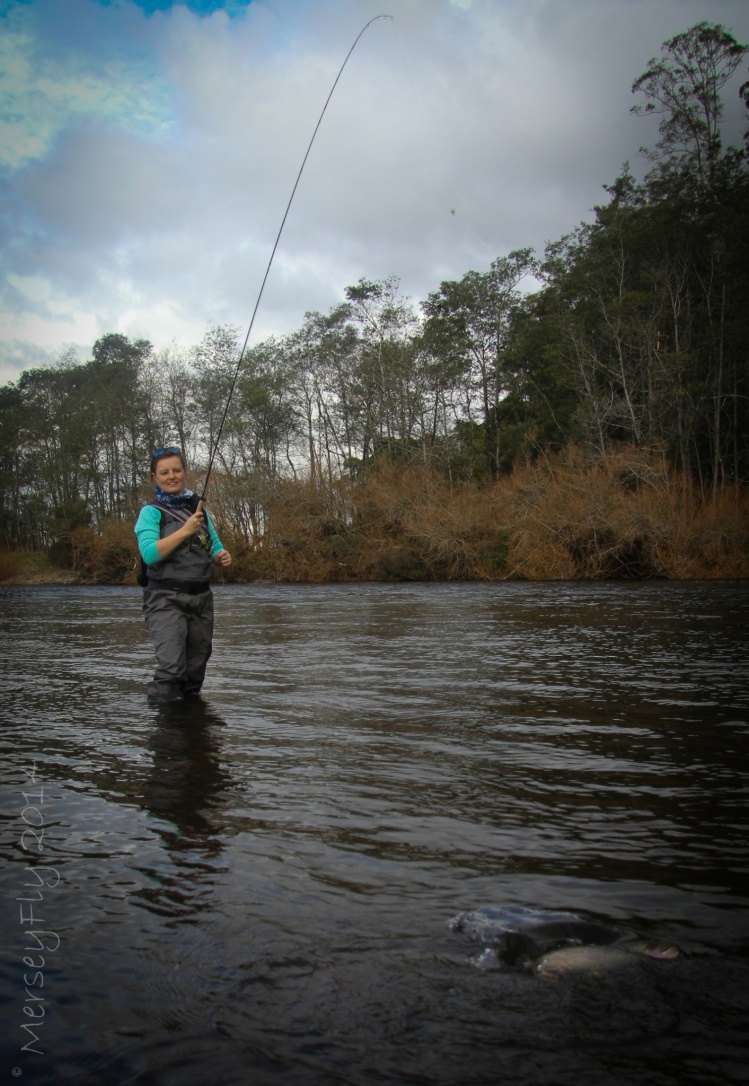 Simone putting a bend in a 3wt ESN....