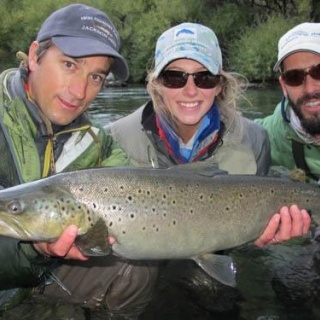 Meagan`s Brown Trout caught at the end of season 2013/2014 - Arroyo Verde Lodge