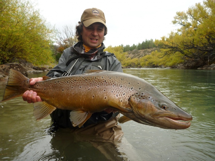 "Arroyo Verde Lodge and Traful River , a place hard to explain with words" by Miguel Angel Marino. Brown Trout 37 inches.
