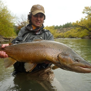 "Arroyo Verde Lodge and Traful River , a place hard to explain with words" by Miguel Angel Marino. Brown Trout 37 inches.
