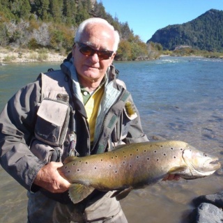 Federico Colombres and his brown trout - Arroyo Verde Lodge