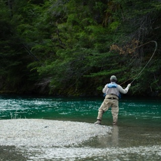 Fly fishing in the Manso River - Rio Manso Lodge