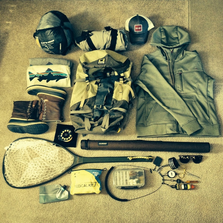 gear for last weekend's backpacking trip to the Uintas 