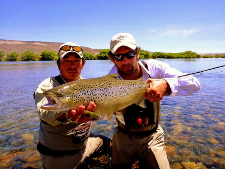 LIMAY RIVER LODGE 
Here's Patrick Steverlynck with a gorgeous migratory brown caught in the month of December !!!!