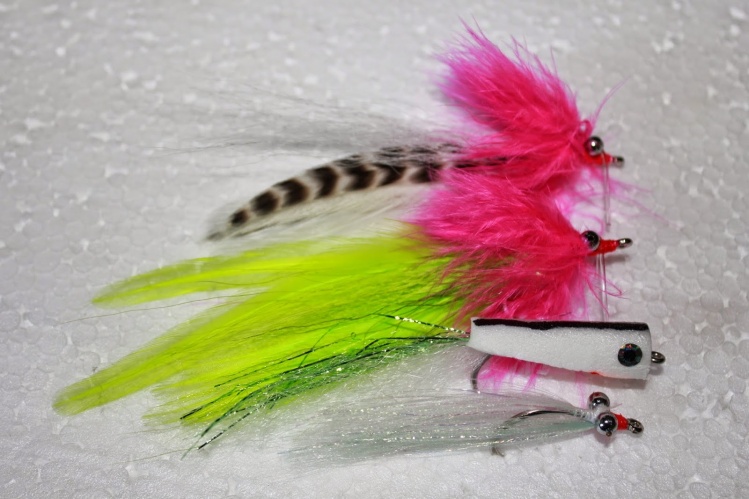 4 types of flies tied for club raffle