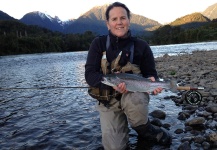 Michelle Nordenflycht 's Fly-fishing Picture of a Rainbow trout – Fly dreamers 