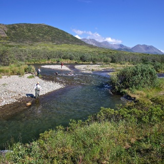 River X on the border of Katmai National Park.  This river experiences some of the best catch rates of Char, rainbow, and grayling in the world!