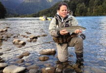 Michelle Nordenflycht 's Fly-fishing Picture of a Rainbow trout – Fly dreamers 