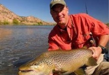 Fly-fishing Pic of Brown trout shared by Limay River Lodge – Fly dreamers 