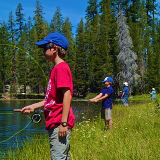 Fly fishing with the family is a wonderful way to spend a day in Yosemite.