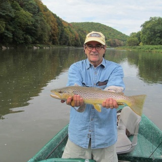 21" Brown Trout! On the upper Delaware.