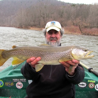 Guide Mike P. with a 24" Brown on the Delaware! 
