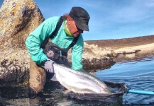 Estancia Laguna Verde 's Fly-fishing Catch of a Rainbow trout – Fly dreamers 