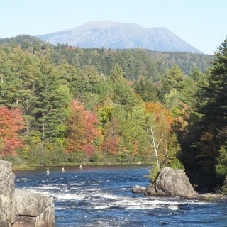Trout and Salmon fishing in the shadows of Katahdin
