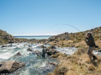 Rio Barrancoso, esta trucha pense que se iba cuando se metio a los rápidos