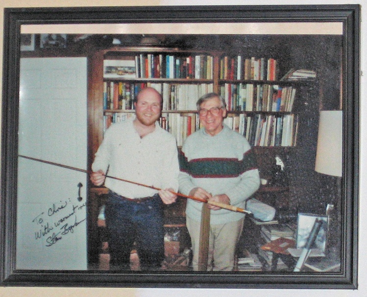 Stan Bogdan and myself at his house with a Payne rod.
