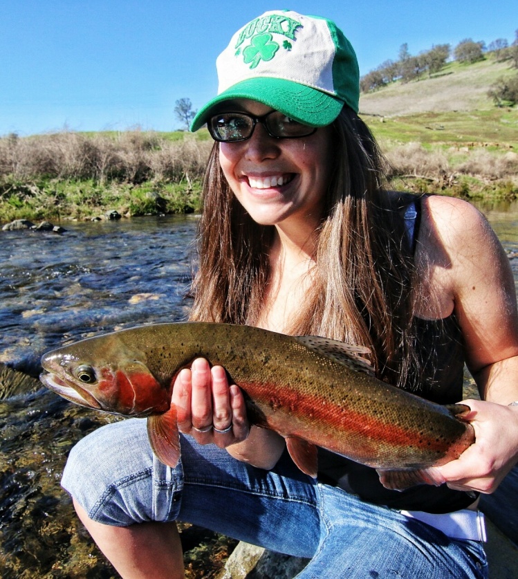 Took my buddy Lauren fishing. This 23" rainbow was her first fish on a fly rod. So stoked for her.