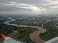 The Parana' River and the massive flood plain. 