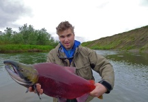  Fotografía de Pesca con Mosca de Salmón Sockeye compartida por Sam Carlisle – Fly dreamers