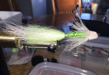 Fly-tying for Striper - Pic by Terry Landry 