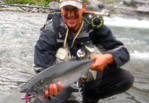 Luke Metherell 's Fly-fishing Photo of a Silver salmon – Fly dreamers 