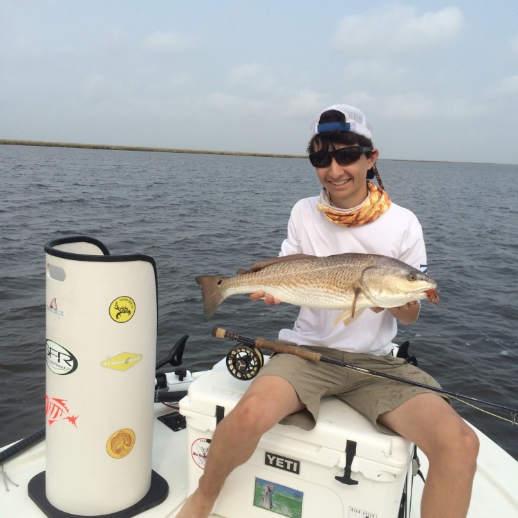 Kurt Shiell with the catch of the day. He really did well and surprised me with his accuracy. We make a good team!!