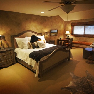 Luxury Bedroom in the Lodge, one of eight.