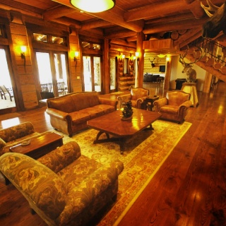 Great Room in the Lodge - Rent entire 10,000 sq foot lodge with friends or family.