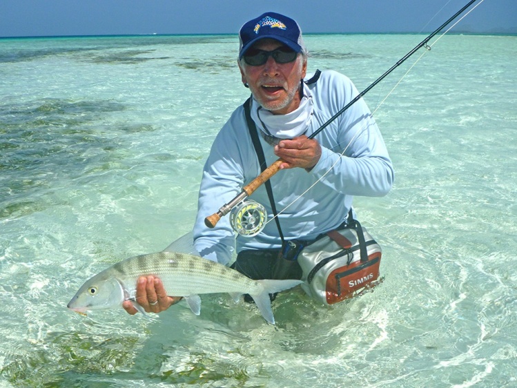 Feliz!!!, mi primer Bonefish sin guía !!!!.Los Roques 2015