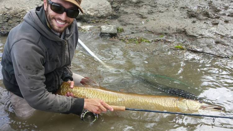 High water on the Susquehanna spelled success for T&amp;T sales manager (and our resident muskie-chaser) Joe Goodspeed.
