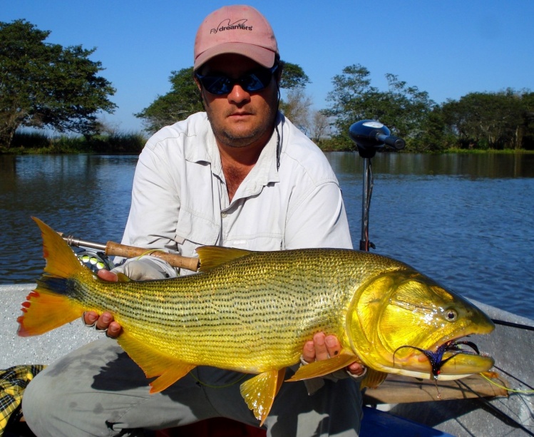 This fish took the fly nearby the boat and went well into the backing before breaking the surface with a magnificent jump.