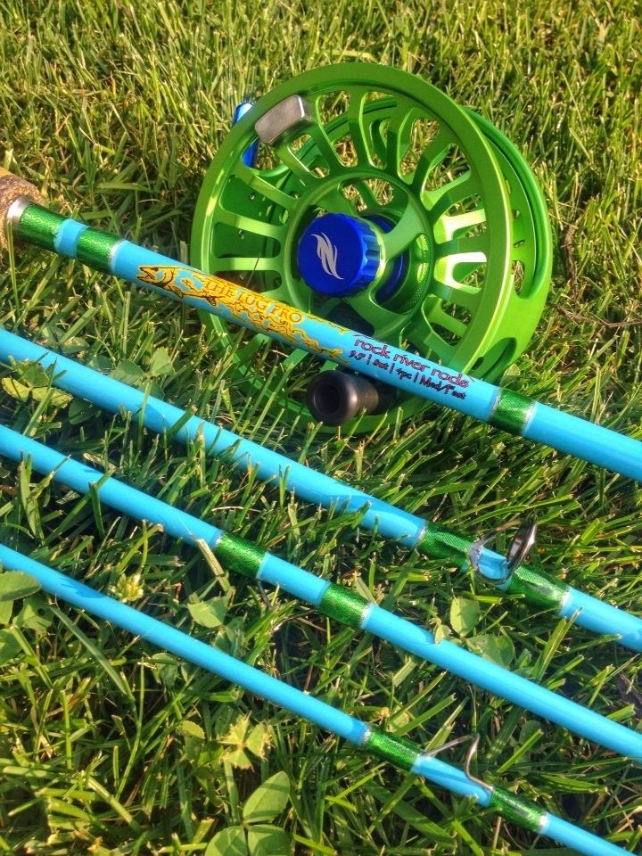 My new Set Up. Rock River Rods "The Lug Pro" 9' 6" 8wt with a 7-9wt Allen Kraken Dorado Reel. Can't wait to get it on the water. I have been patiently waiting to put this together for some time now. 