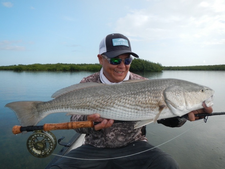 Got this "no dotty-over slotty" red in the Florida Keys on the 8.