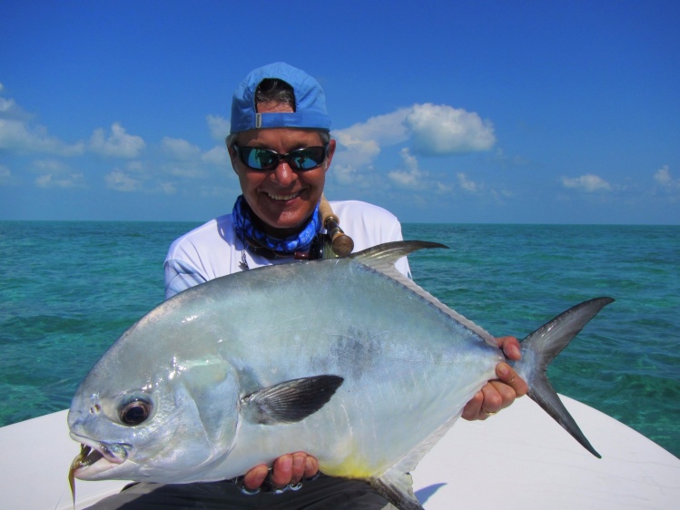 Permit tomado con Avalon Permit Fly Sz 2 en Cayo Largo