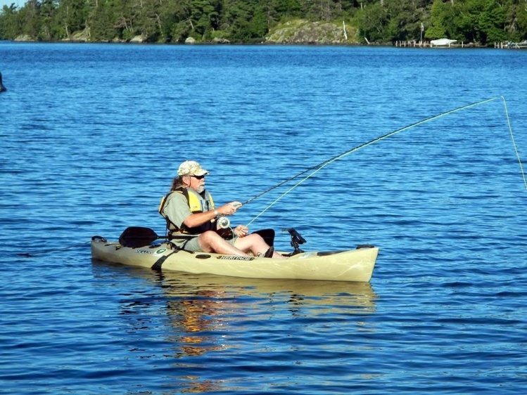 Fishing off my kayak
