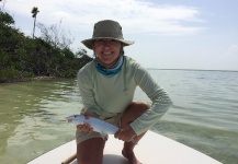 Aidan and Lisa Pendergast with first bonefish at Paradise Lodge August 2015