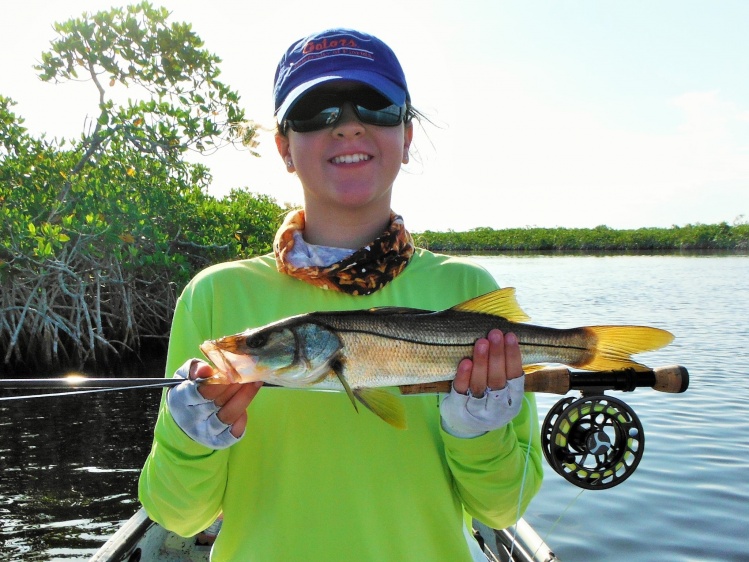 Grand daughter's first snook on fly
