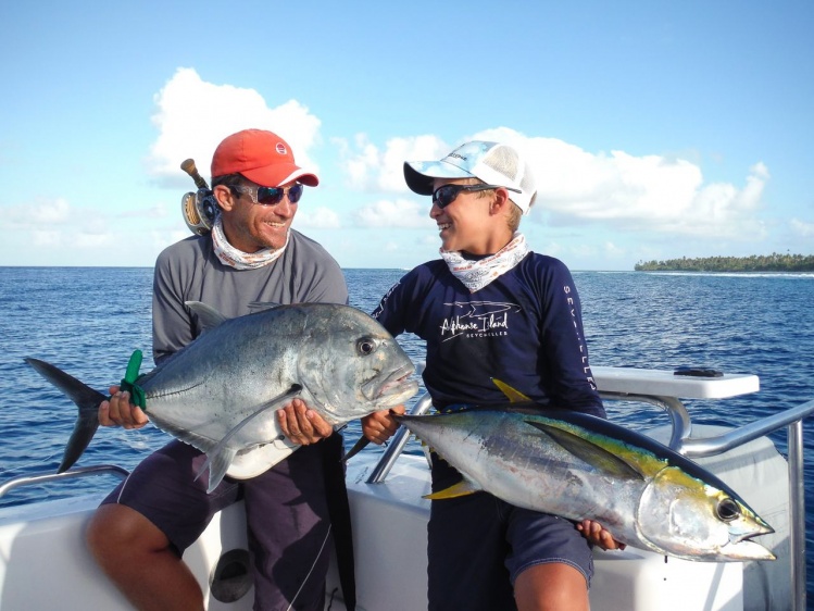 Alphonse Island Fishing News - Week 3: 15 – 22 October 2014 – Grand Slam, Milkfish, Triggerfish, Permit, GT’s, Sailfish and Wahoo!