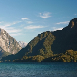 Fly fishing at Yelcho Lake .  Yelcho en la Patagonia Lodge