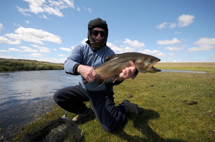 My friend David with his personal best! Big brooks at the end of Argentina