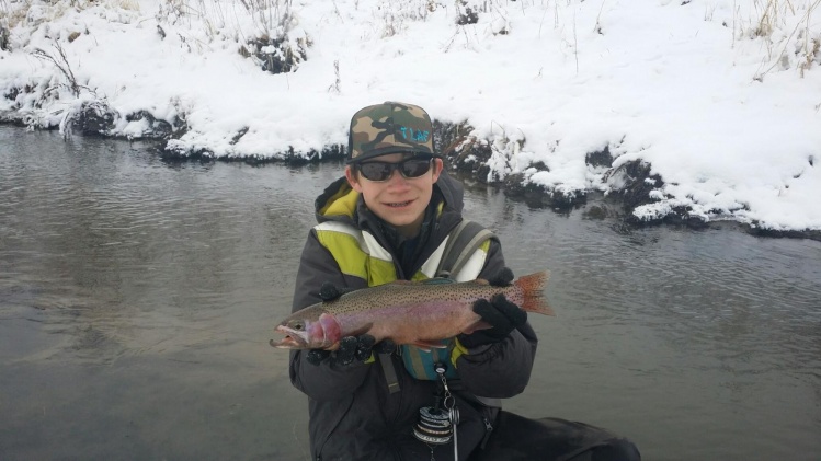 #tbt to fishing 20 degree rainbows. So cold but so many fish...