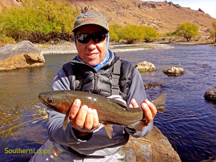 Empezamos la cuenta regresiva! Sólo faltan 19 días para arrancar la temporada 2015-16 en ríos y arroyos de Neuquén. 
Aquí, una hermosa Arco Iris del Río Malleo pescada a pez visto y con mosca seca!