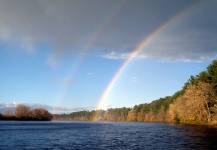 Double Rainbow Over the River