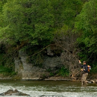 Fly fishing in the Copper River Lodge