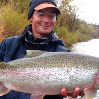 Big rainbow trout - Copper River Fy fishing lodge.
