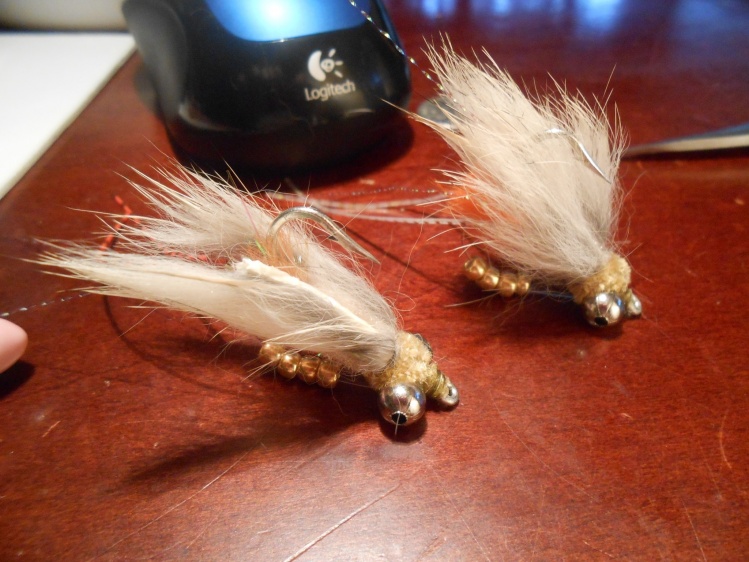 Avalon variant...extra large bead chain eyes,1/0 hook,chenille head...and lo and behold The Standing Avalon...have very good feeling about it on they species i will be chasing around this winter..